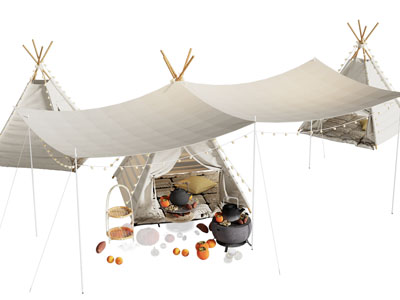 现代户外帐篷、遮阳棚