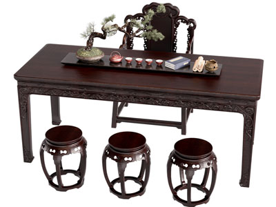 新中式实木茶桌椅组合