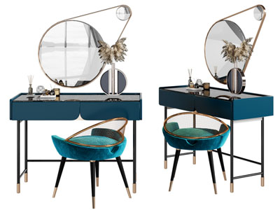 现代轻奢化妆、梳妆台