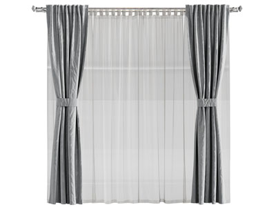 现代布艺窗帘窗纱