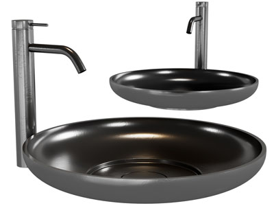 现代黑色洗手盆