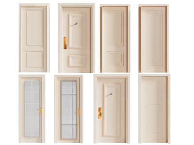 现代单扇平开门