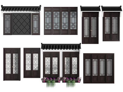 新中式镂花窗、花格窗格