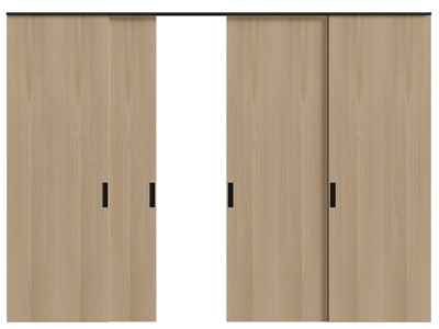 现代实木推拉门