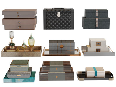 现代托盘盒子、首饰盒、摆件