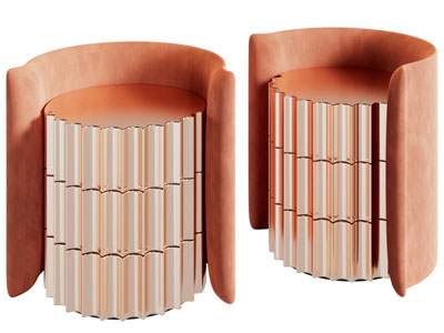 现代轻奢圆形沙发凳子