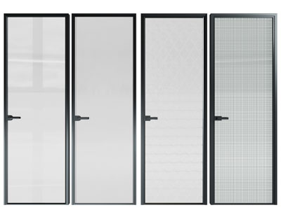 现代玻璃平开门