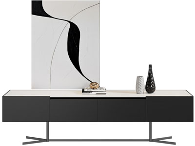 现代电视柜、装饰画摆件