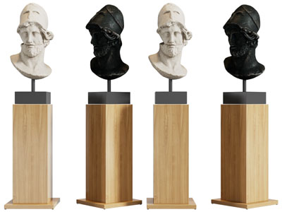 欧式抽象人头雕塑雕刻摆件3d模型 欧式抽象人头雕塑雕刻摆件