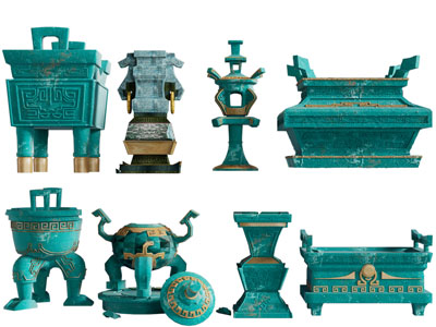 中式鼎、青铜鼎