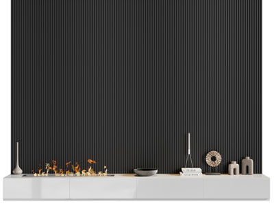 现代带壁炉的电视背景墙3d模型 现代带壁炉的电视背景墙