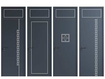 新中式单扇平开门