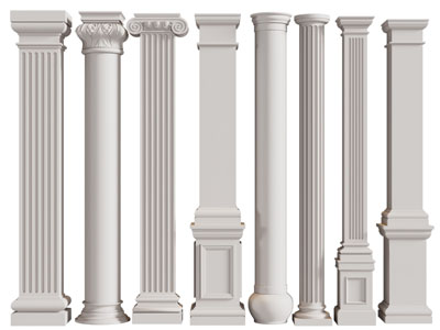 欧式方形罗马柱子3d模型 欧式方形罗马柱子
