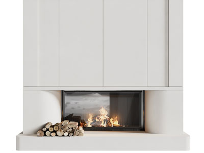 现代壁炉火炉电视背景墙3d模型 现代壁炉火炉电视背景墙