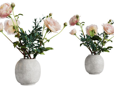 侘寂风花瓶花卉摆件组合