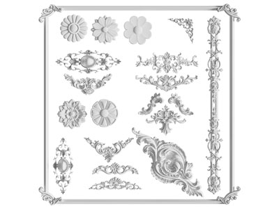 欧式石膏线、雕花