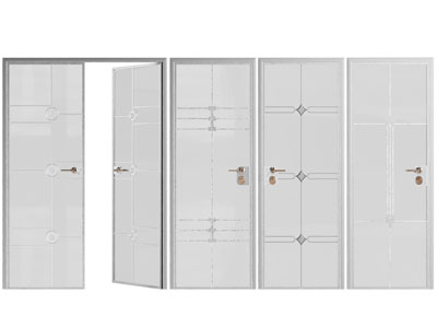 现代双扇、单扇平开门