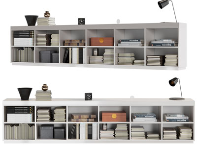 现代开放式书柜
