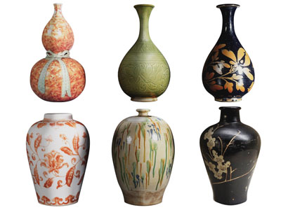 新中式花纹陶瓷器皿