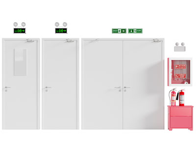 现代消防通道平开门