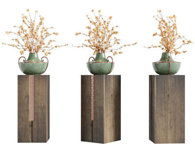 新中式花瓶花卉摆件组合