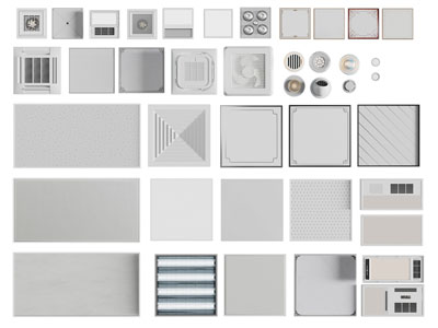 现代暖风扇、浴霸集成吊顶、出风口排风扇