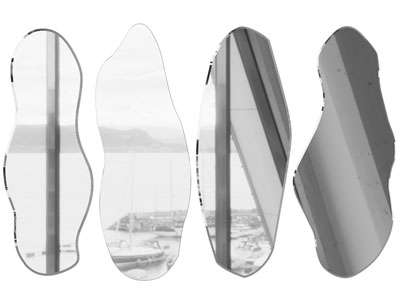 现代不规则装饰镜子墙饰