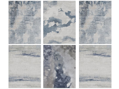 新中式长方形地毯3d模型 新中式长方形地毯