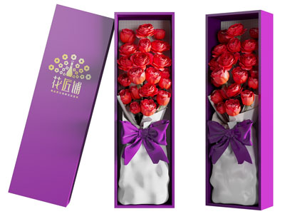 现代玫瑰花花束礼盒