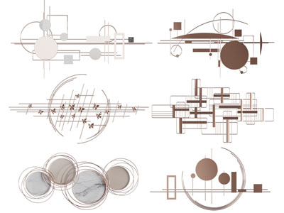 现代轻奢墙饰挂件