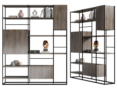 现代开放式装饰柜
