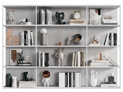 现代开放式装饰书柜