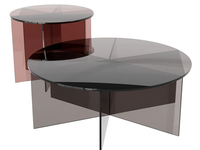 现代圆形玻璃茶几3d模型 现代圆形玻璃茶几