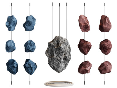 现代石头雕塑雕刻摆件组合