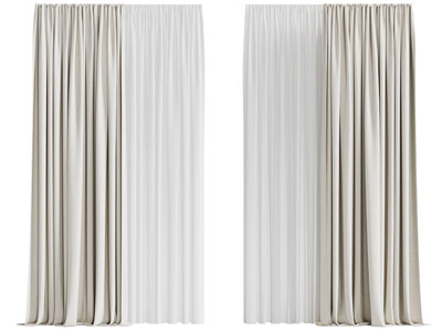 现代布艺窗帘窗纱