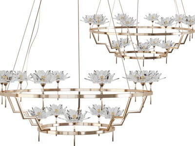 新中式装饰荷花的吊灯