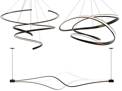 现代条带造型吊灯