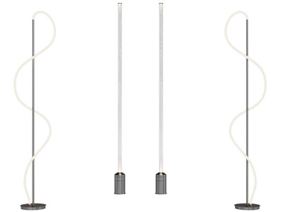 现代灯管落地灯