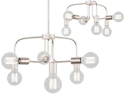 现代金属灯泡多头吊灯