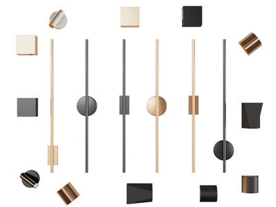 现代线性壁灯、方形、柱形壁灯