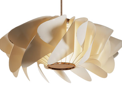 现代圆形叠片灯罩吊灯