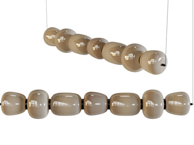 现代串珠一字吊灯