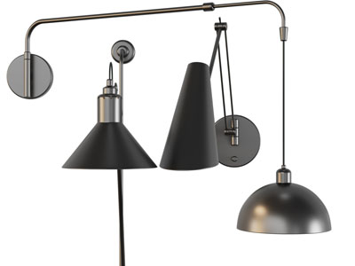 现代可转向金属壁灯