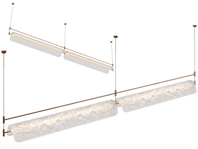 现代条状水晶灯罩吊灯