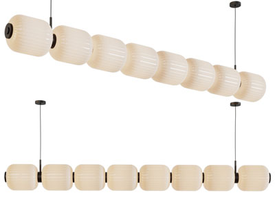 现代串珠条形吊灯