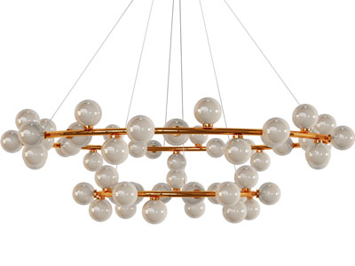 现代轻奢球形灯罩吊灯