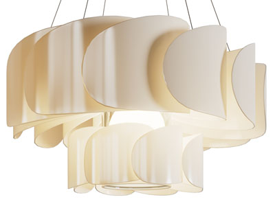 现代圆形叠片造型吊灯