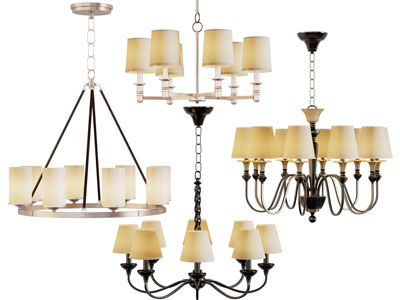 美式金属铜制多头吊灯