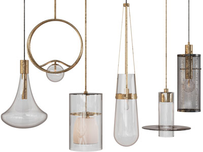 现代金属垂线吊灯