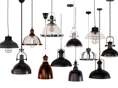工业风loft垂线吊灯